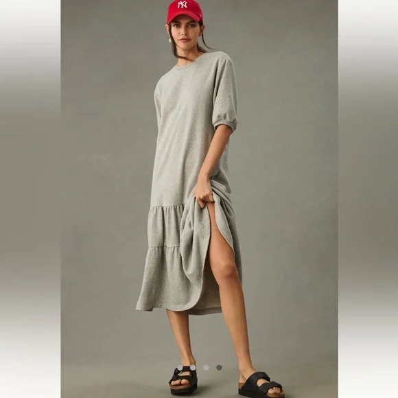 Anthropologie Daily Practice Tiered Lounge Dress - fits  L - Picture 3 of 16